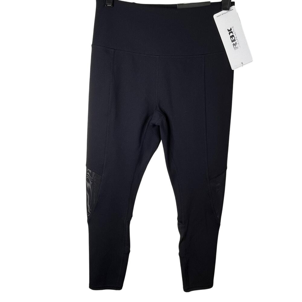 NWT RBX Medium Compression Capri Length Leggings Mesh Detail Workout Athletic